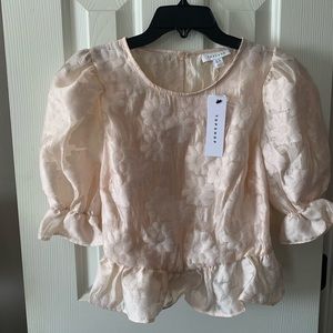 NWT TopShop Floral Peplum Top